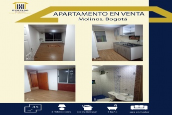 CALLE 49 A BIS # 10 D-20, MOLINOS, 3 Habitaciones Habitaciones, ,1 BañoBathrooms,Apartamento,En Venta,6,1156