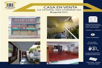 CARRERA 4 ESTE # 37 B 45 SUR, LA VICTORIA, 17 Habitaciones Habitaciones, ,5 BathroomsBathrooms,Casa,En Venta,3,1160